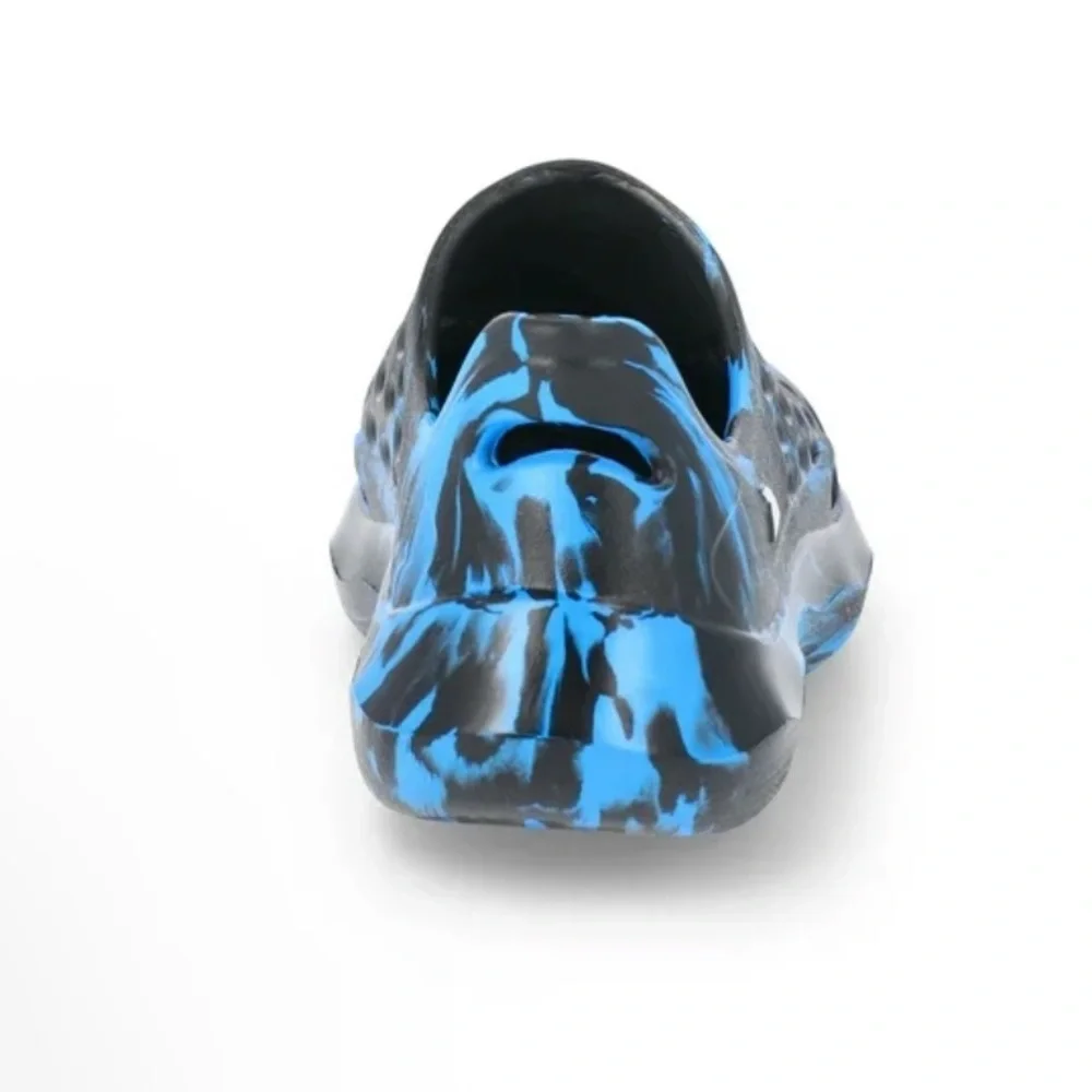 Black and Blue Slip-On Clogs